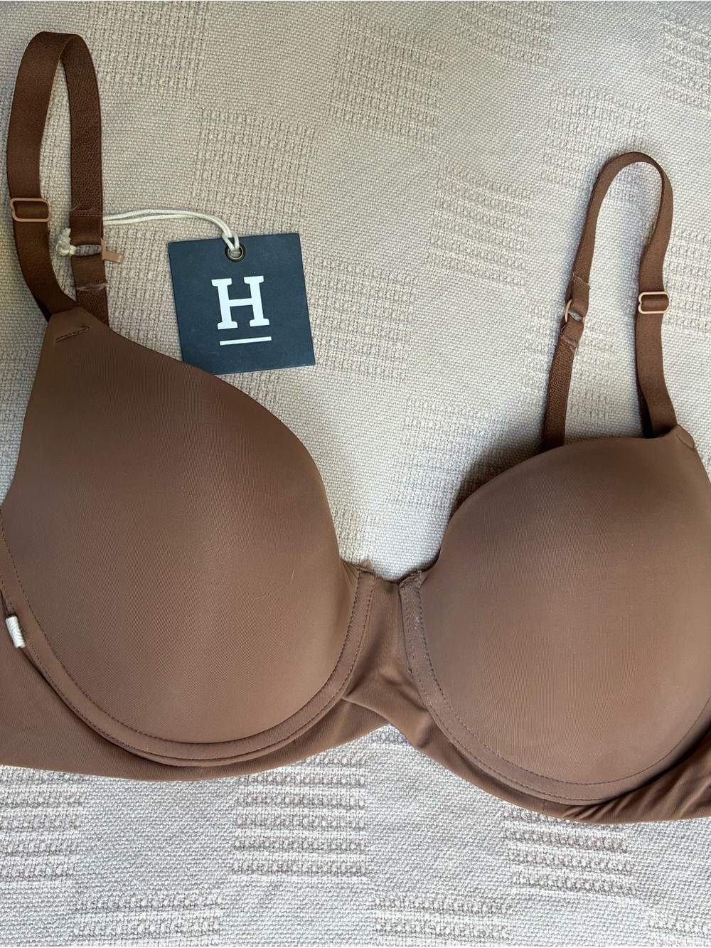 Push Up Molded T-Shirt Bra in Brown